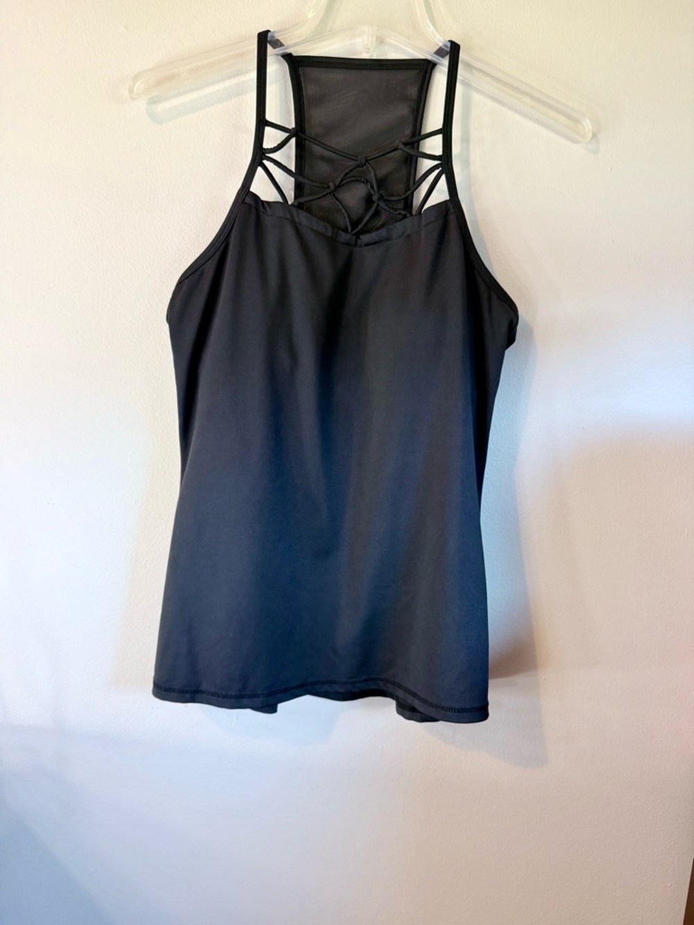 Kyodan Black Tank Top with Strappy Mesh Back